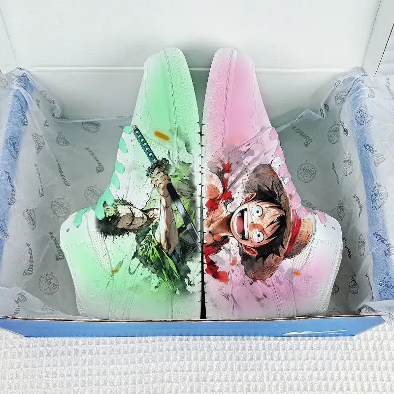 Roronoa Zoro Shoes: One Piece Low-Top Anime Sneakers