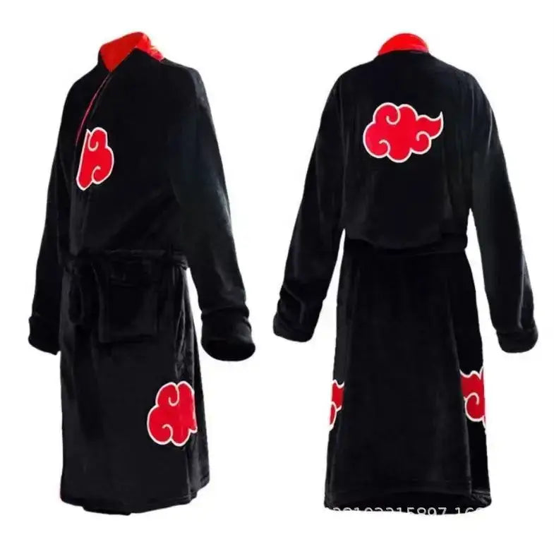 Naruto Akatsuki Robe: Itachi Uchiha Thermal Fleece Bathrobe