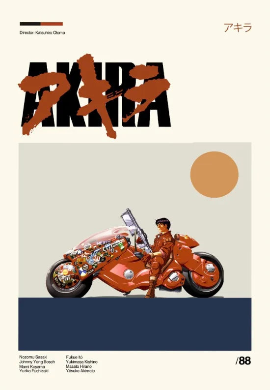 Poster Manga Page Akira 80s Wall Decor Vintage Comic Manga Japanese Animation Wall Decor Akira Comics Book Canvas Painting Gift