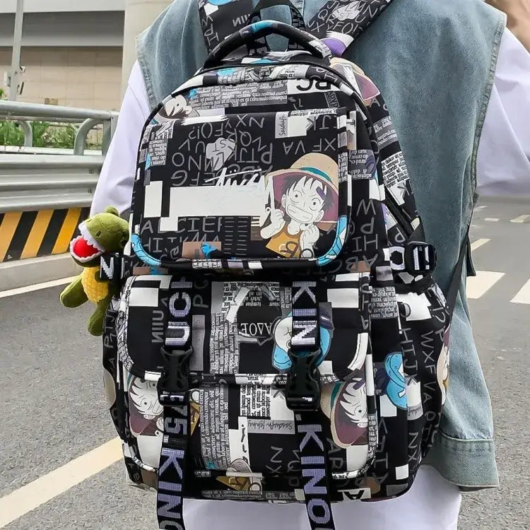 One Piece Luffy Backpack: High-Capacity Anime School Bag