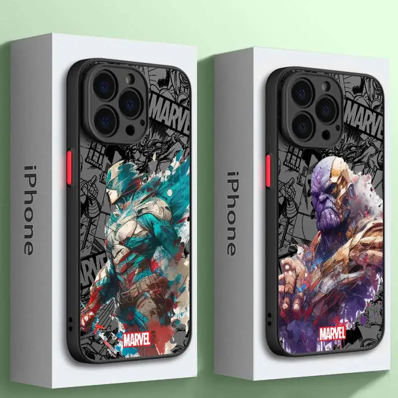 Marvel heroes phone cases for Apple iPhone 11 SE 8 14 12 Pro 15 7 Plus 13 Mini XS Max XR Luxury Matte Back Covers