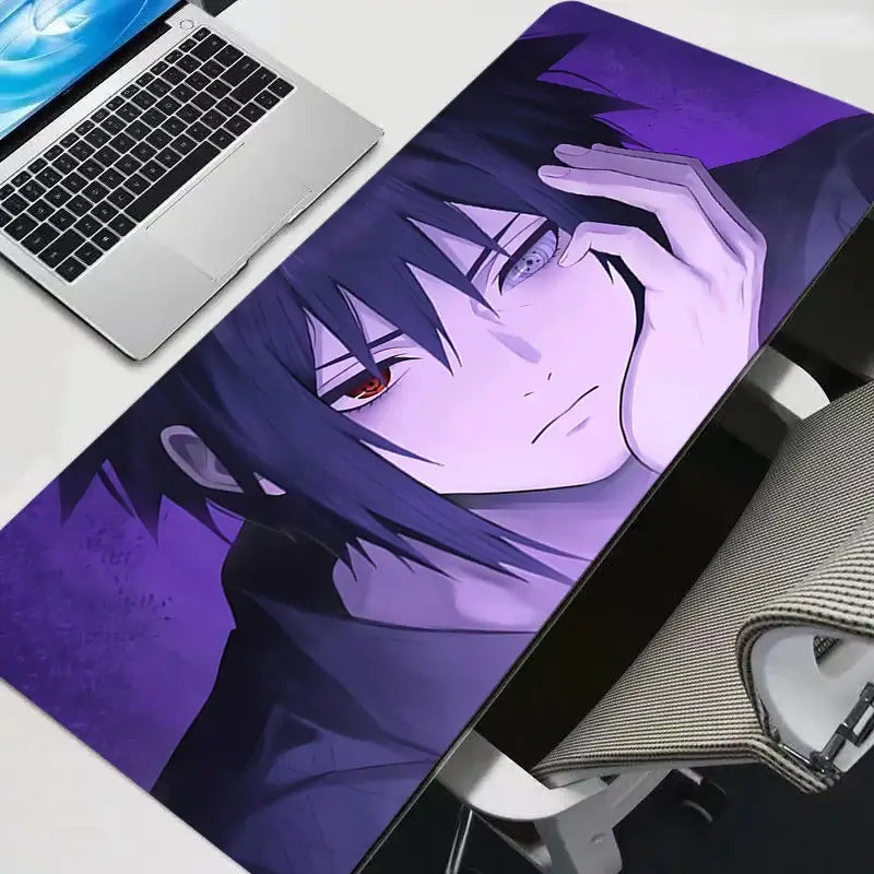 Sasuke Uchiha Mouse Pad: HD Anime Gaming Desk Mat
