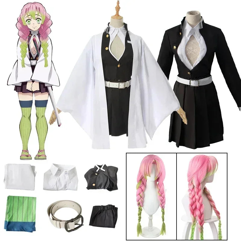 Mitsuri Kanroji Cosplay Costume: Love Hashira Kimono Set