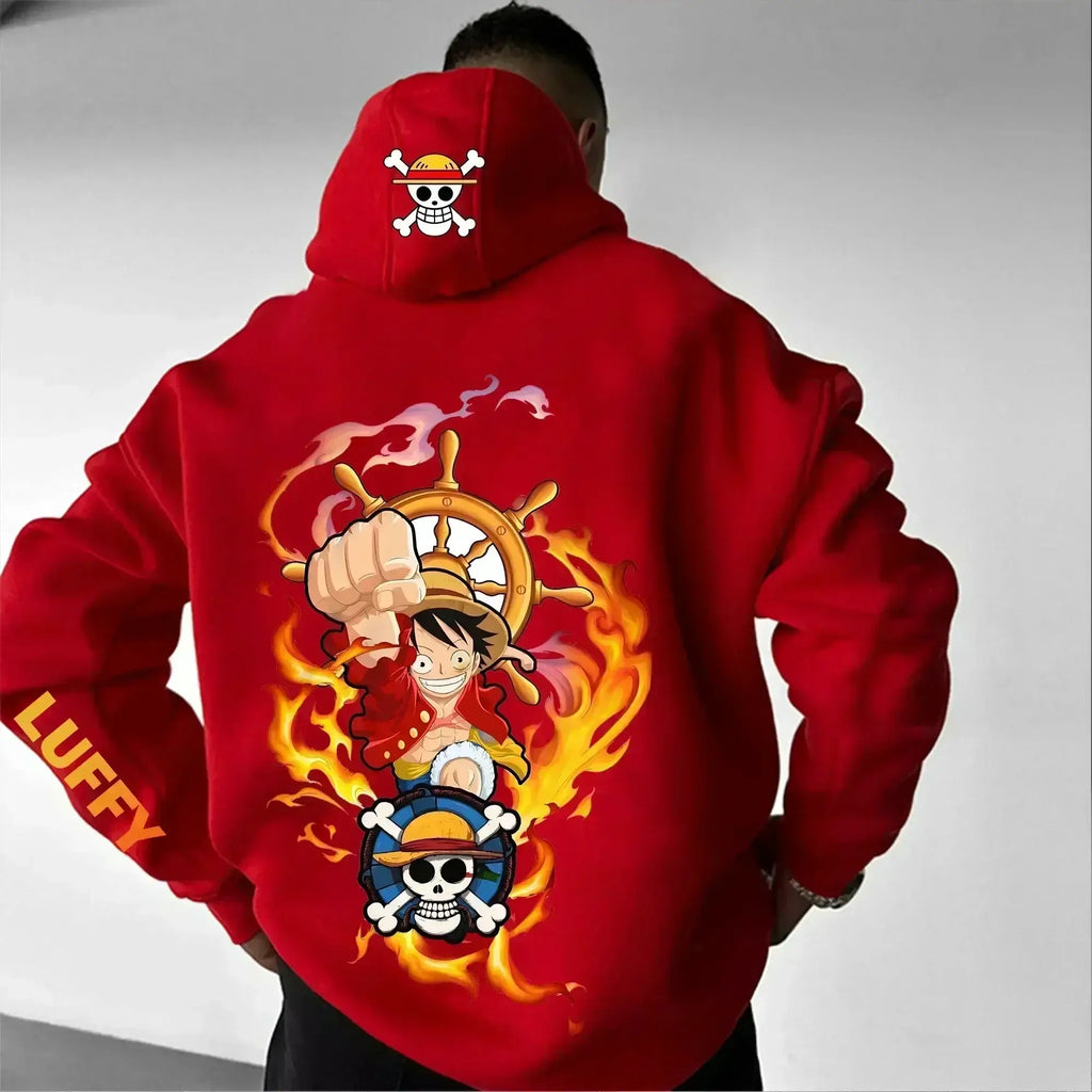 One Piece Luffy Sweatshirt Summer Casual Cotton