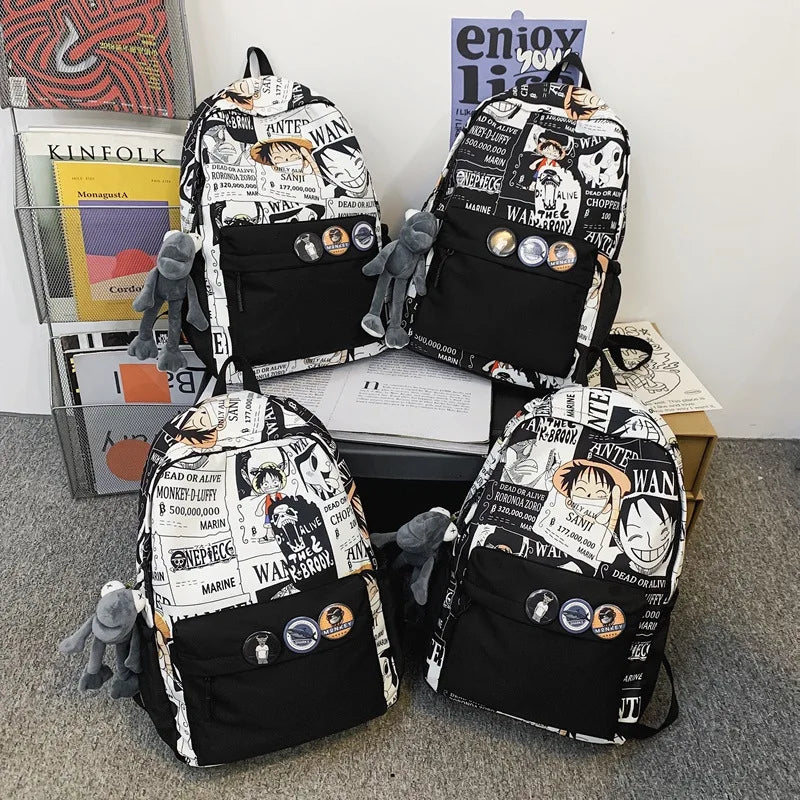 One Piece Luffy Anime Backpack | School Laptop Travel Bag