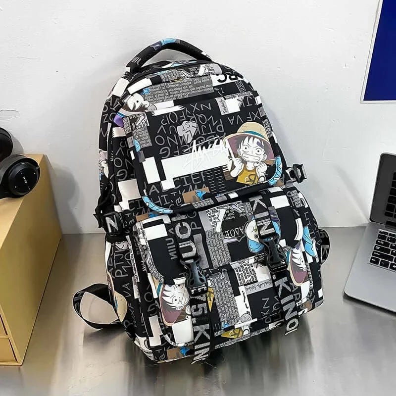One Piece Luffy Backpack: High-Capacity Anime School Bag