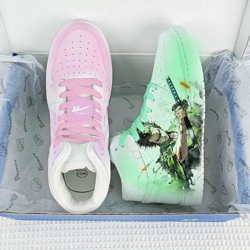 Roronoa Zoro Shoes: One Piece Low-Top Anime Sneakers