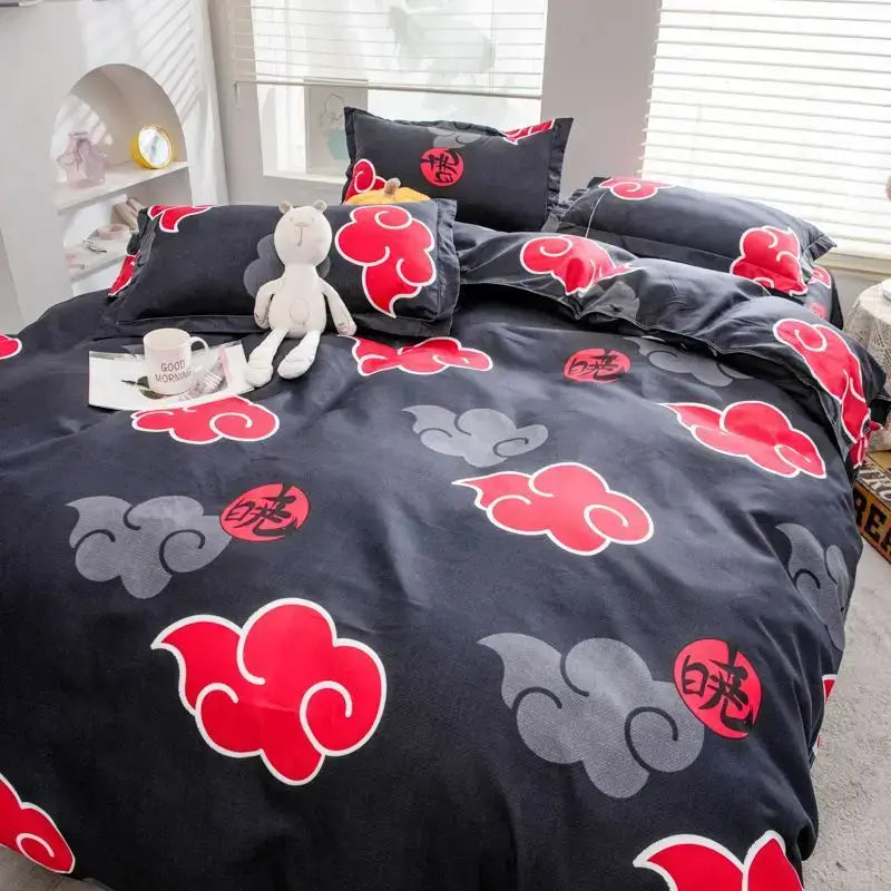 Naruto Akatsuki Bedding Set: Cute Anime Duvet Cover