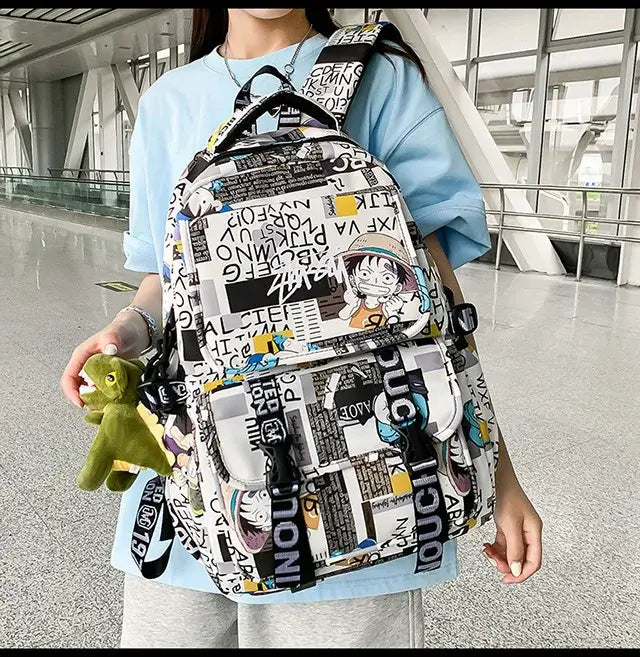 One Piece Luffy Backpack: High-Capacity Anime School Bag
