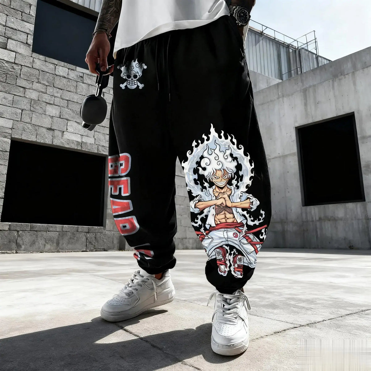 One Piece Luffy Sweatpants: Y2K Anime Gym Joggers