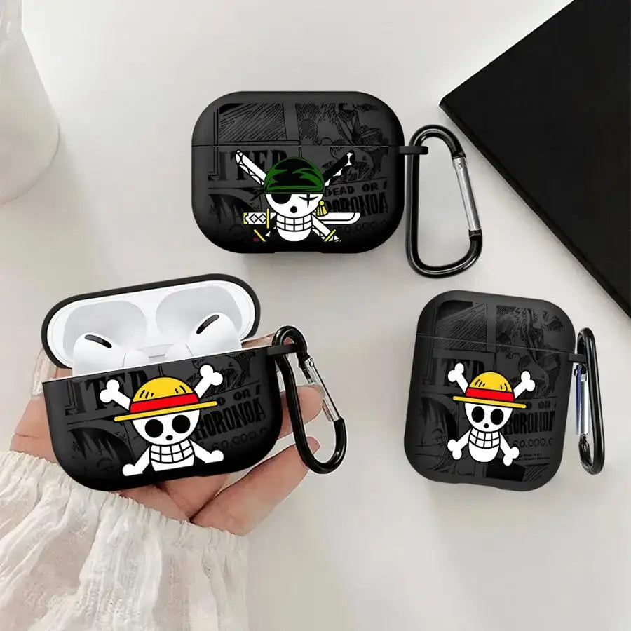One Piece AirPods Case Cool Logo Protective Cover Hard Shell