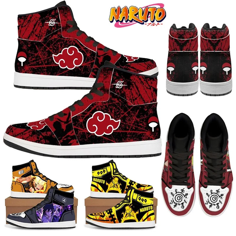 Naruto Anime High Top PU Leather Sneakers | Street Sport