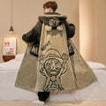 One Piece Luffy Bathrobe: Winter Coral Fleece Pajama Set