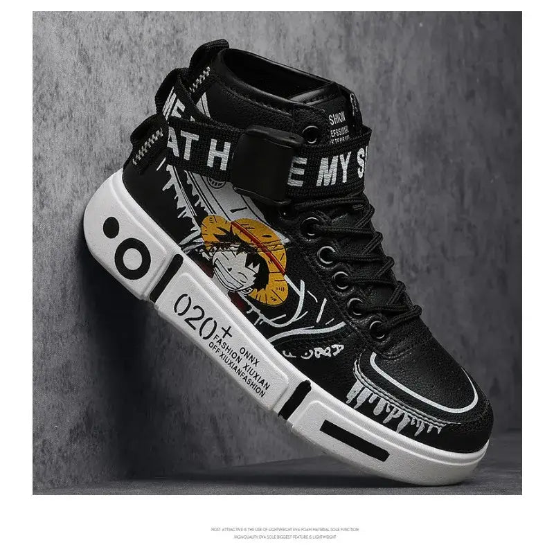 One Piece Luffy High Top Shoes Zoro Anime Sneakers