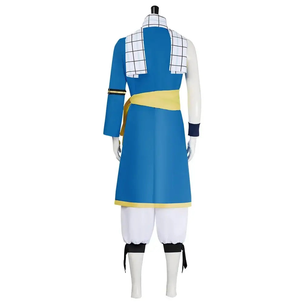 Natsu Dragneel Fairy Tail Cosplay Costume Blue Black