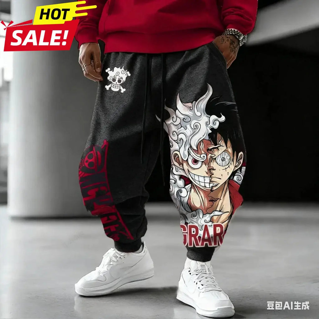 Luffy Gear 5 Pants: Sun God Nika Winter Streetwear