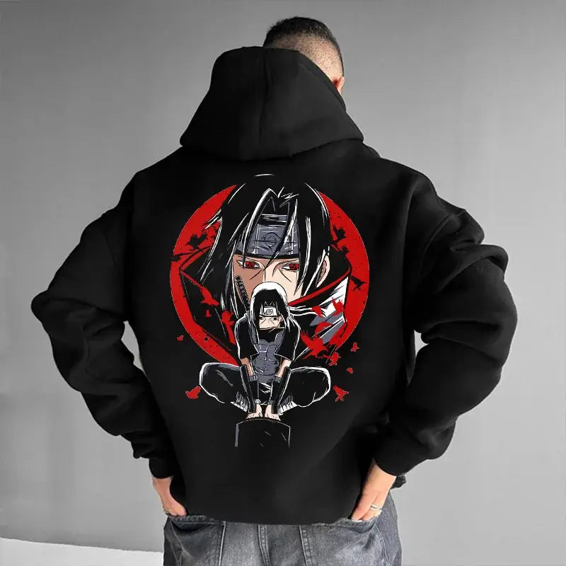 Naruto Sasuke Pure Cotton Anime Loose Hoodie | 2026