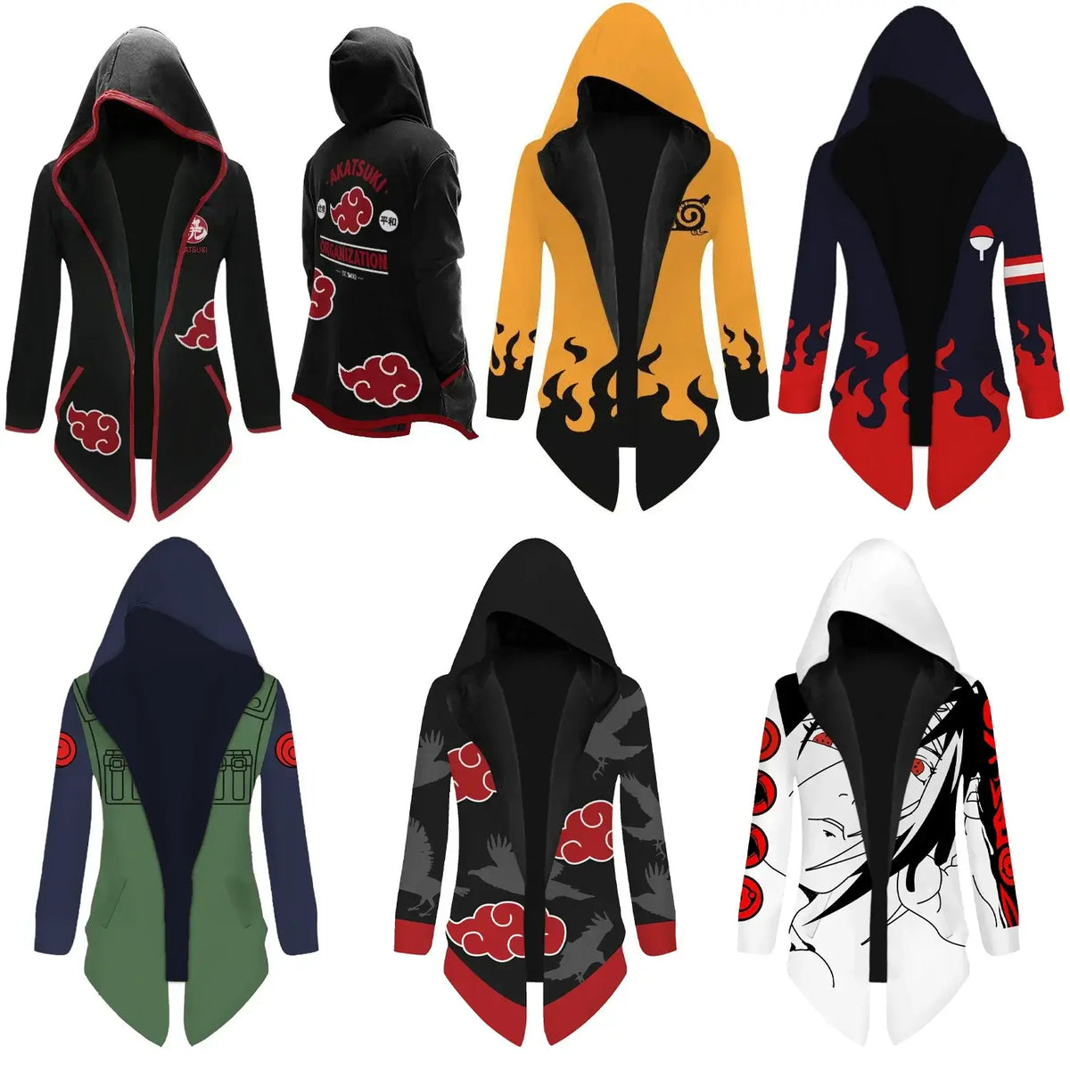 Naruto Uzumaki Cosplay Hooded Cardigan Trench Coat