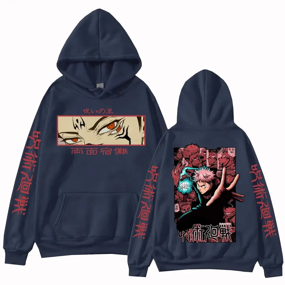 Itadori Hoodie Jujutsu Kaisen Harajuku Pullover Fleece Top