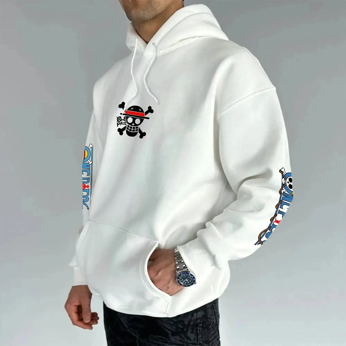 One Piece Luffy Gear 5 Nika Black Hoodie Streetwear