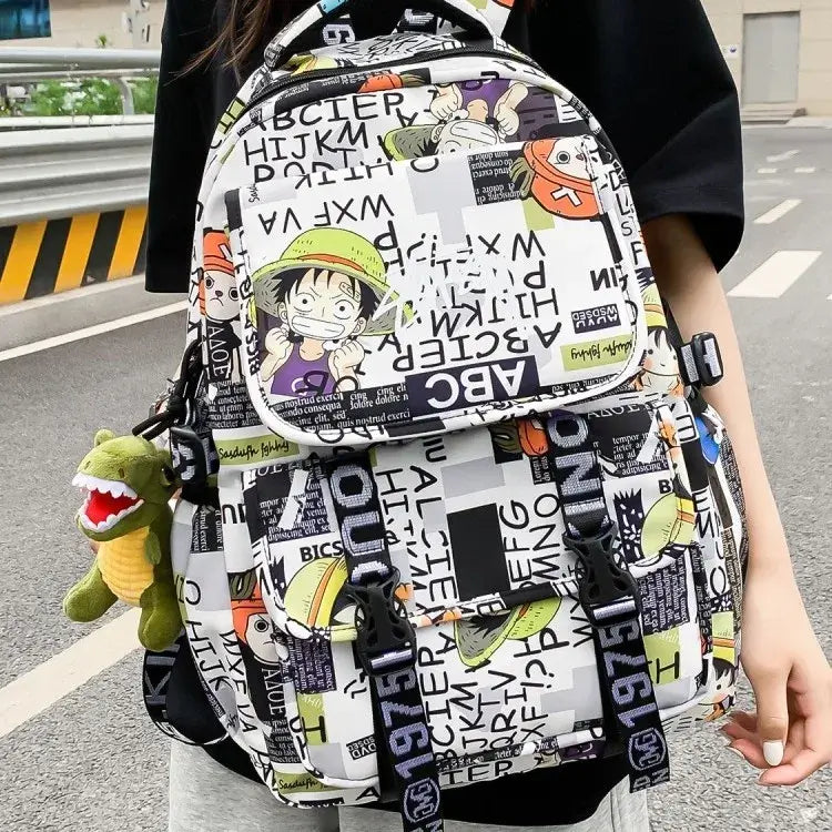 One Piece Luffy Backpack: High-Capacity Anime School Bag