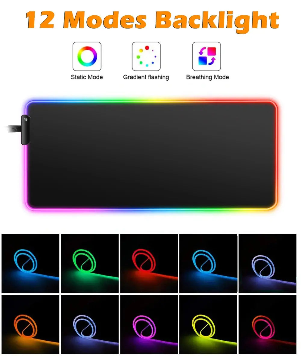 Itachi Uchiha RGB Mouse Pad: Anime LED Desk Mat