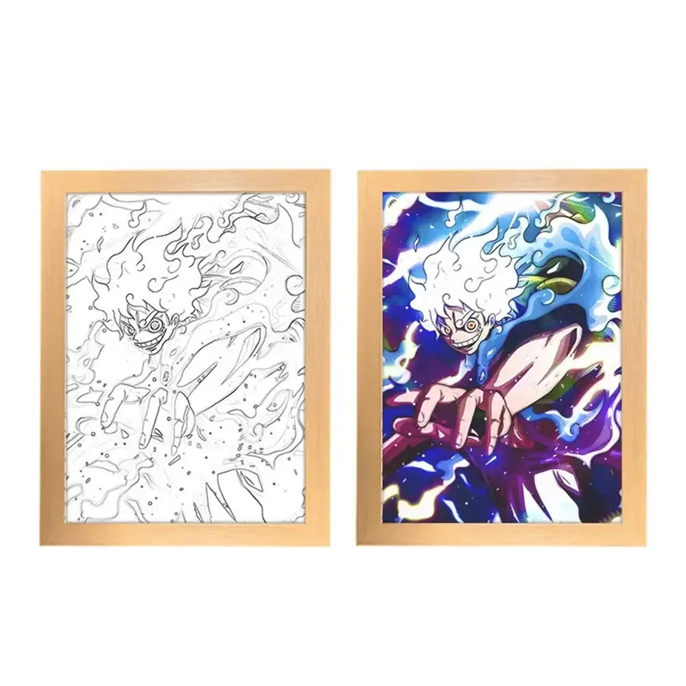 One Piece Photo Frame Night Light Luffy Zoro Christmas Gift