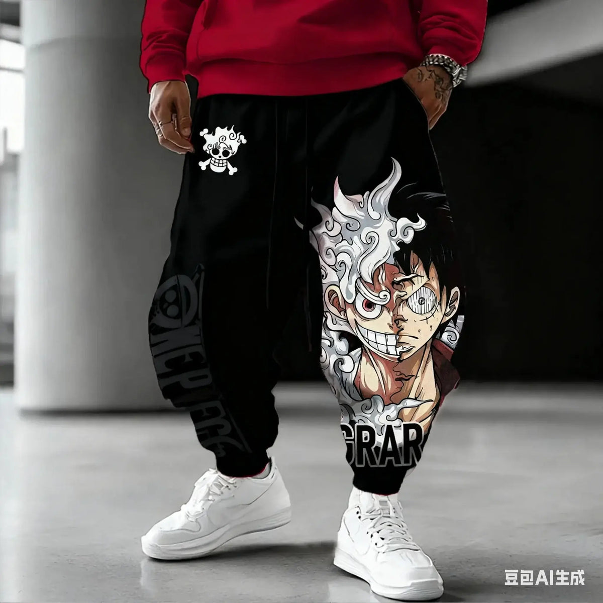 Luffy Gear 5 Pants: Sun God Nika Winter Streetwear