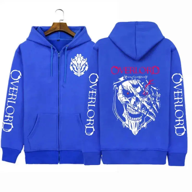 Overlord Cosplay Horror Skull Hoodie Ainz Zip Up