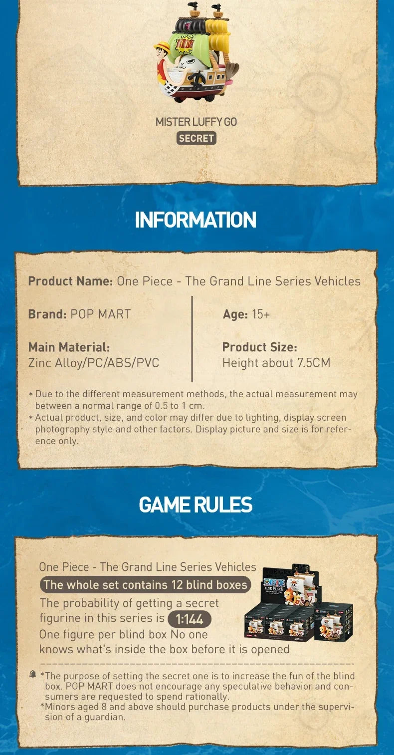 Pop Mart One Piece Vehicles: Grand Line Blind Box Series