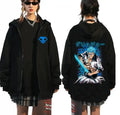 Bleach Ichigo Zip Up Hoodie – Oversized Unisex Harajuku Jacket