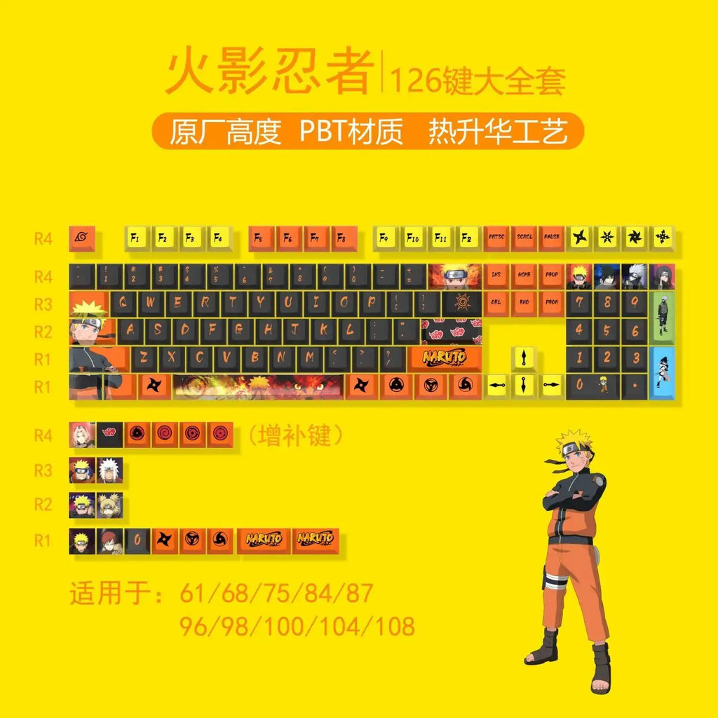 Naruto Uzumaki Translucent Mechanical Keyboard Keycap