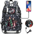 Nezuko Demon Slayer Backpack: Kawaii USB School Bag