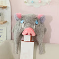 Inosuke Boar Head Plush Cosplay Neck Pillow | Travel