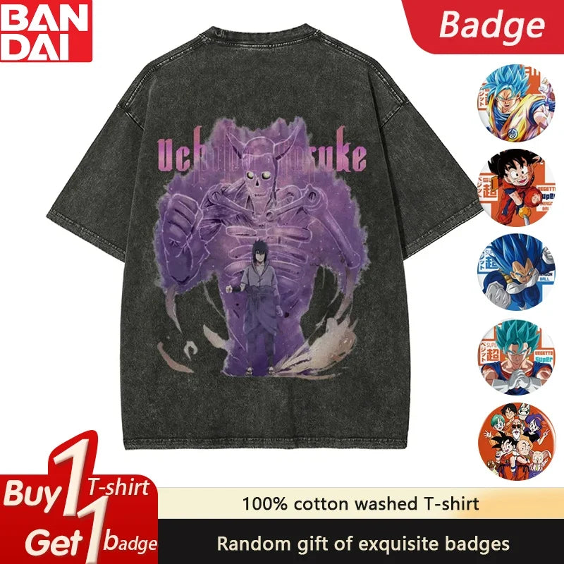 Naruto Washed T-Shirt: Retro 2026 Japanese Cotton Tee