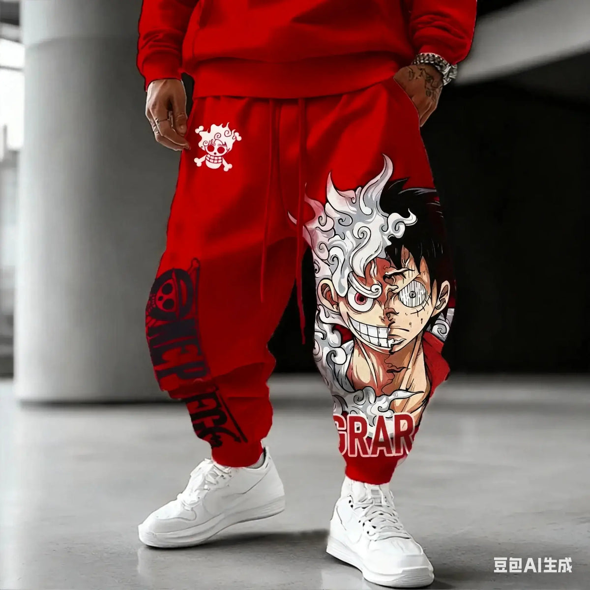 Luffy Gear 5 Pants: Sun God Nika Winter Streetwear