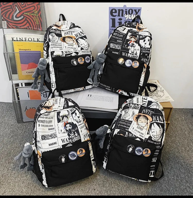 One Piece Luffy Anime Backpack | School Laptop Travel Bag