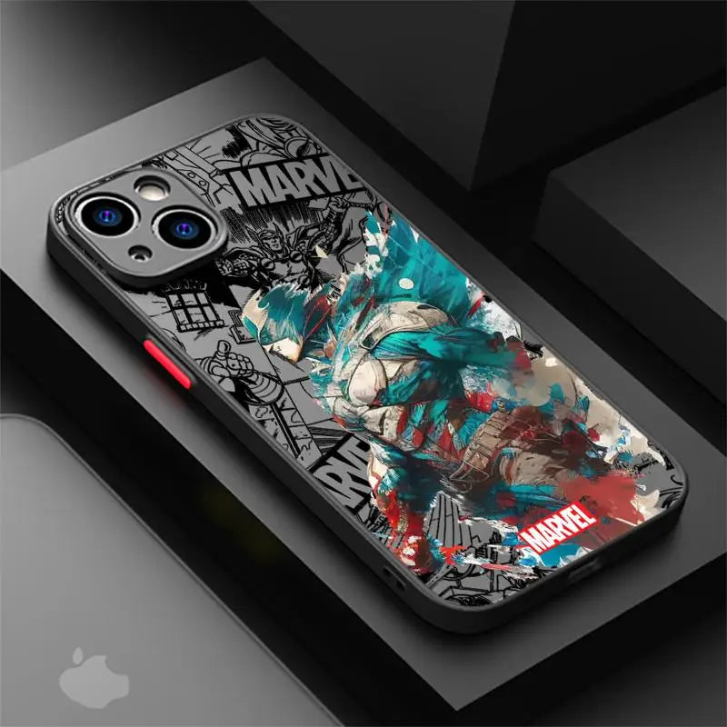 Marvel heroes phone cases for Apple iPhone 11 SE 8 14 12 Pro 15 7 Plus 13 Mini XS Max XR Luxury Matte Back Covers
