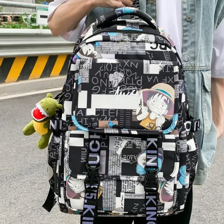 One Piece Luffy Backpack: High-Capacity Anime School Bag