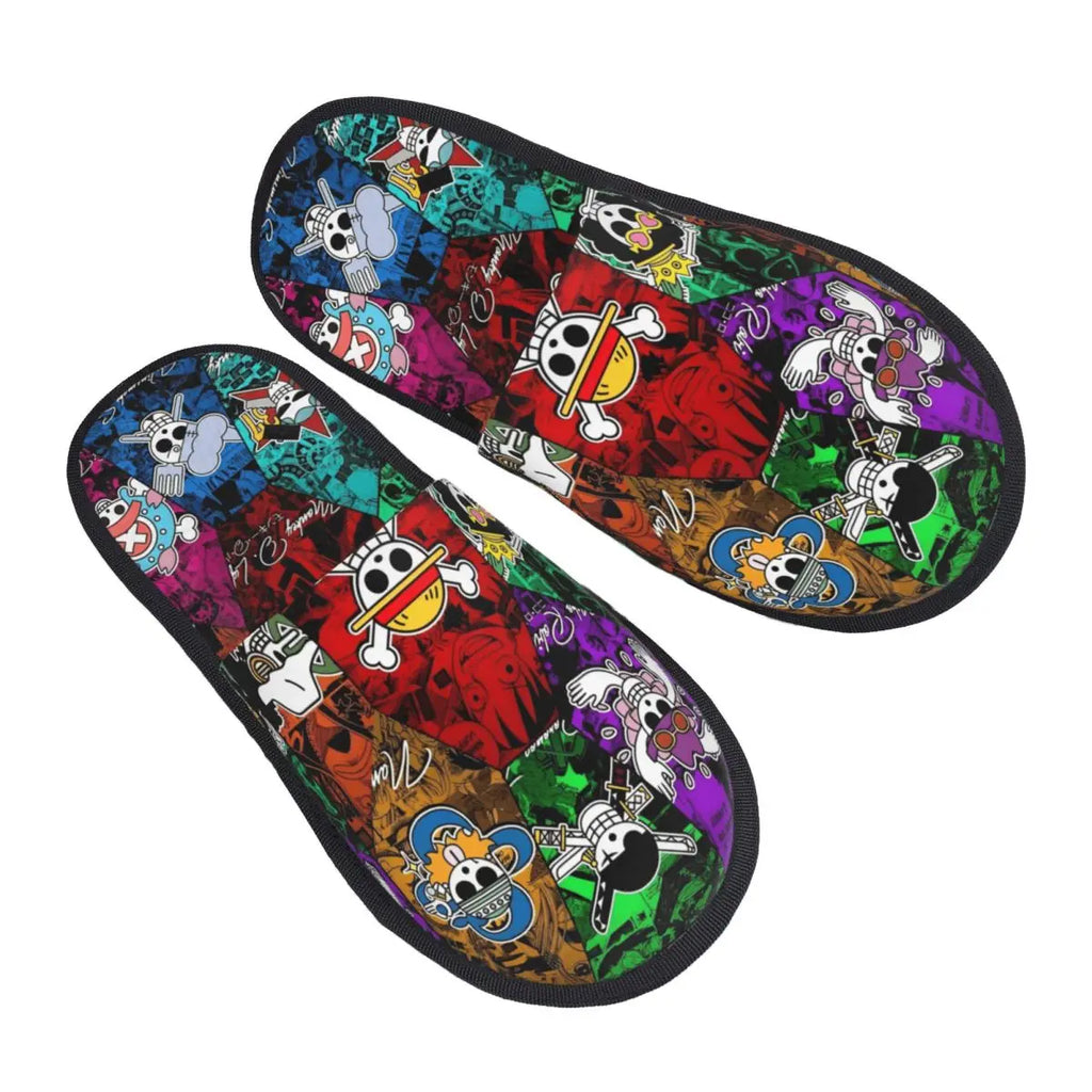 One Piece Luffy Memory Foam House Slippers | Cozy Anime