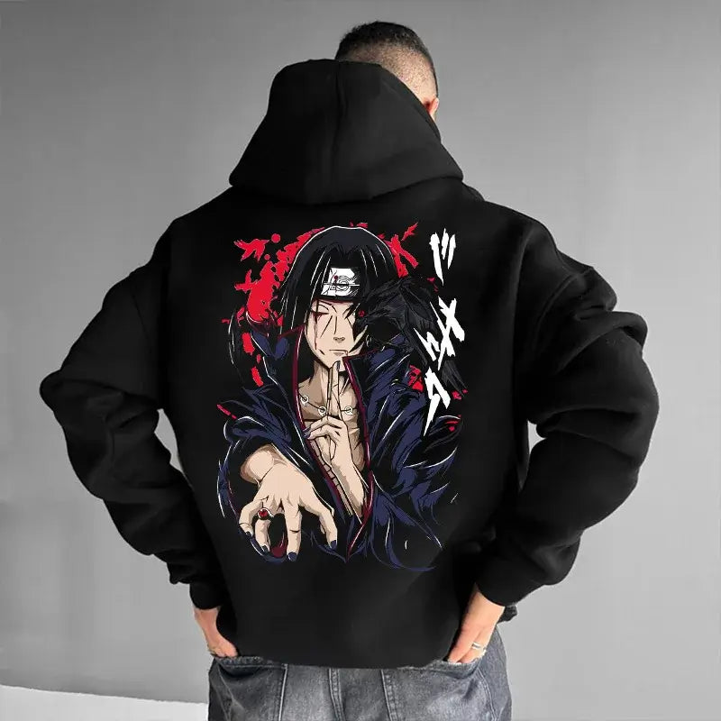 Naruto Sasuke Pure Cotton Anime Loose Hoodie | 2026