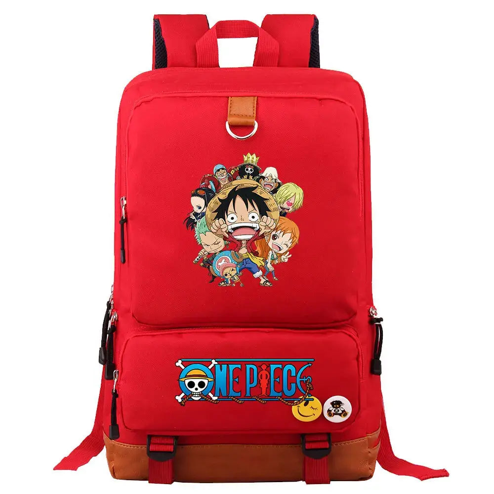 One Piece Luffy Printed Unisex Backpack School Travel Bag