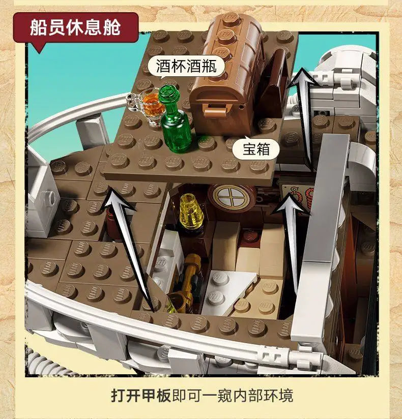 One Piece Going Merry Building Blocks: Pirate Ship Assembly Toy