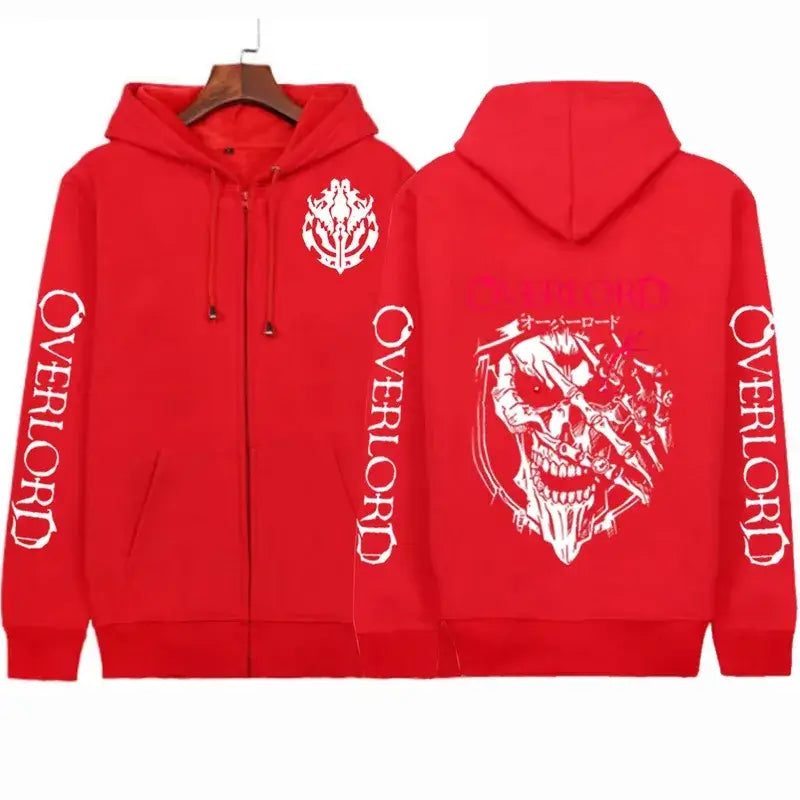 Overlord Cosplay Horror Skull Hoodie Ainz Zip Up