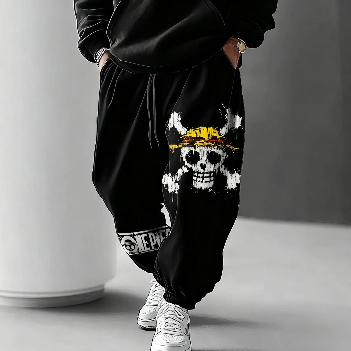 One Piece Graphic Joggers: Y2K Anime Streetwear Pants