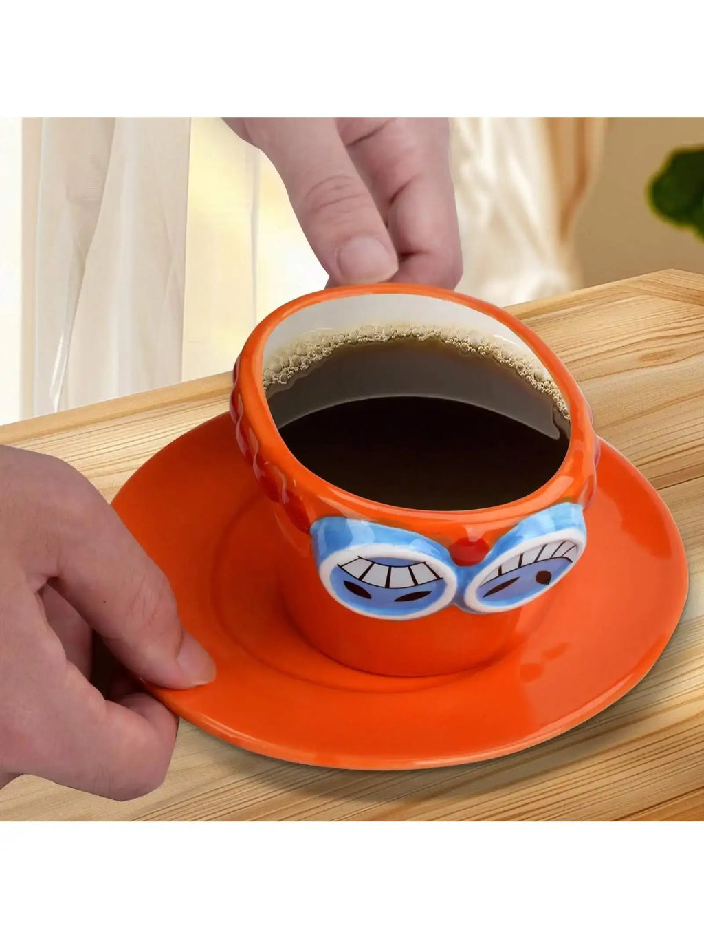 Luffy Ace Sabo Chopper Mug One Piece Ceramic With Saucer