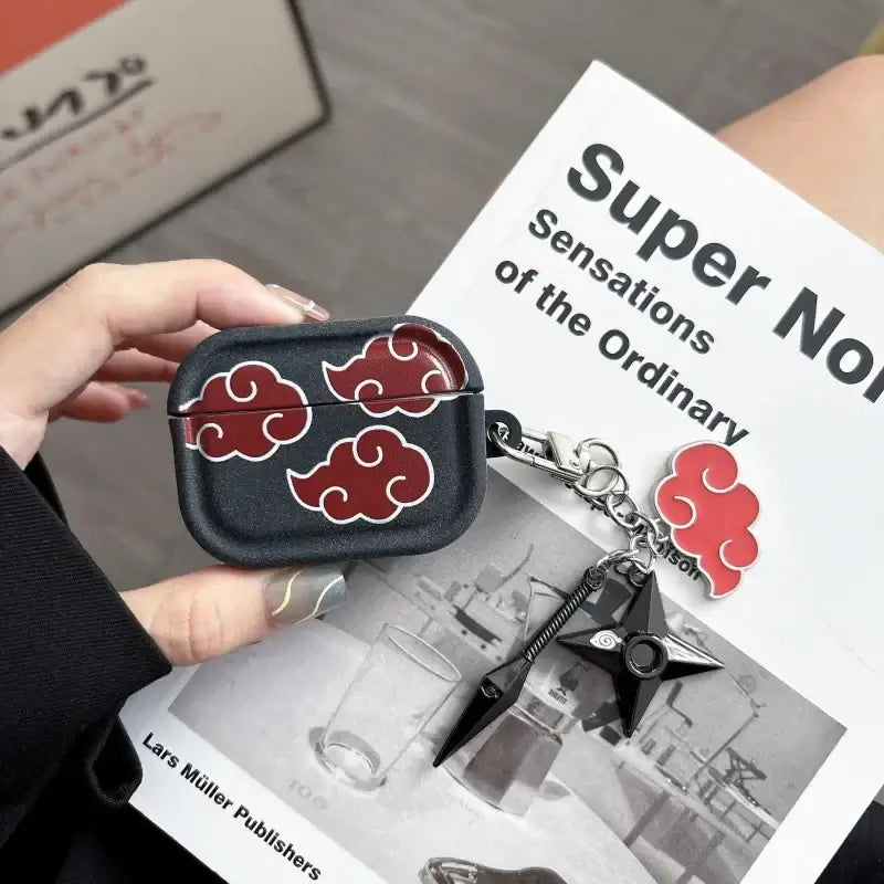 Naruto Akatsuki AirPods Case Shuriken Pendant Protective