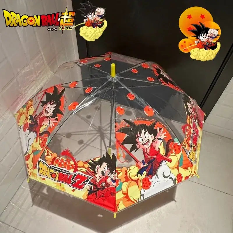 Dragon Ball Goku Folding Transparent Umbrella | Anime Gift
