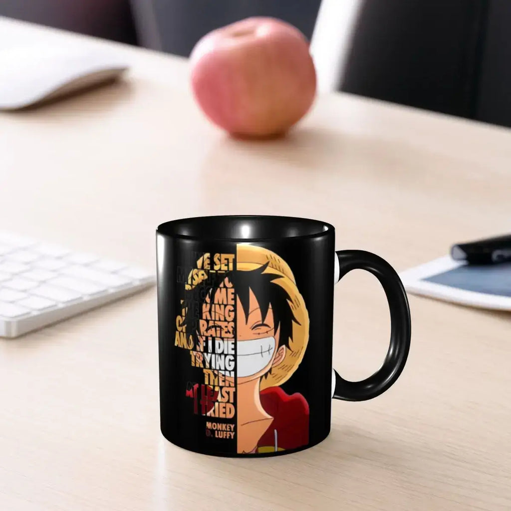 Monkey D Luffy Quotes One Piece Mug: Funny Kids Gift
