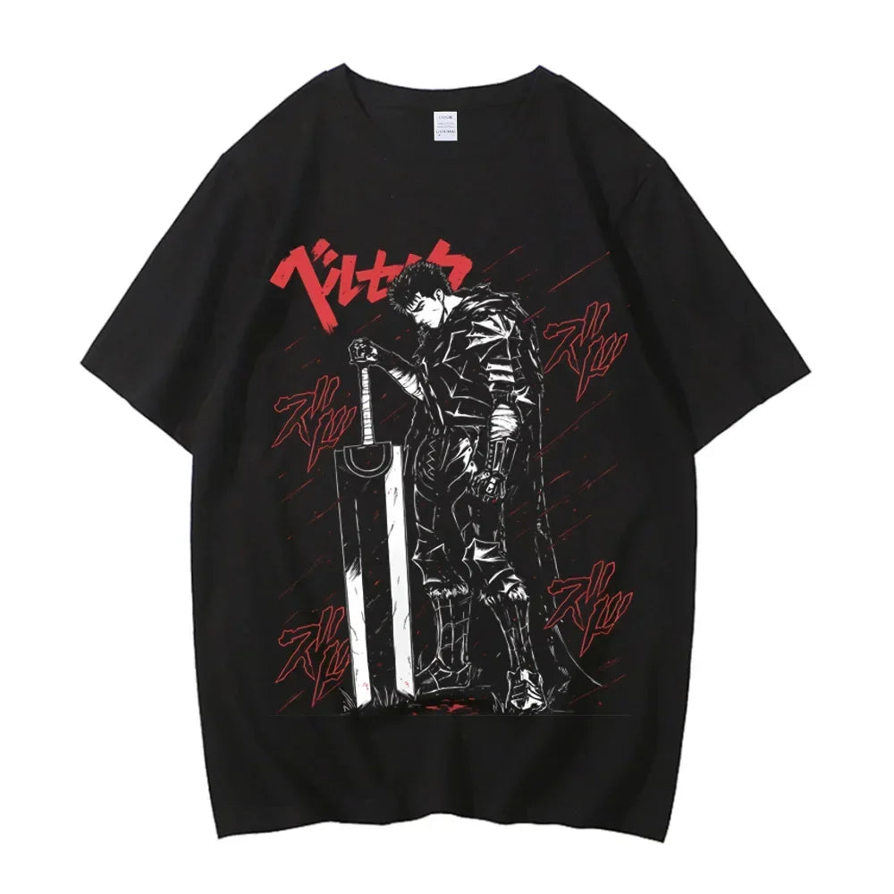 Anime Berserk T-shirt Summer Women's Short Sleeve T-shirt Printed Top 2025 Trendy T-shirt Fan Clothing Graphic T Shirts Y2K Tops